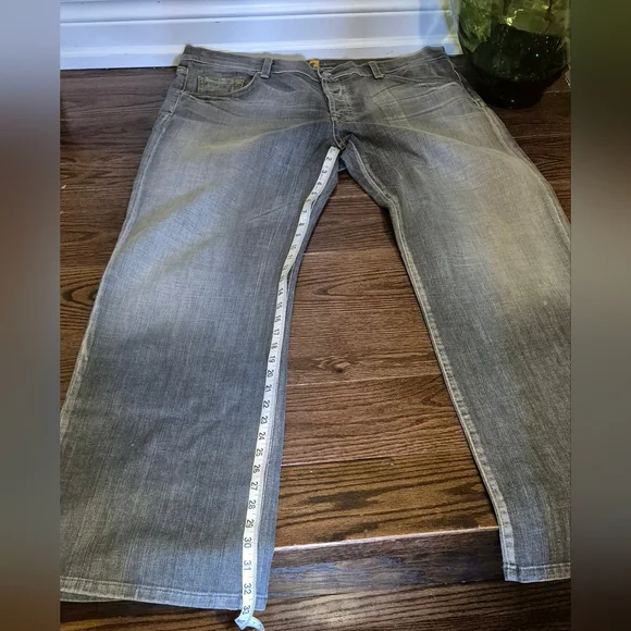 7 For All Mankind Men's Relaxed Fit Jeans in Gray - Picture 5 of 11